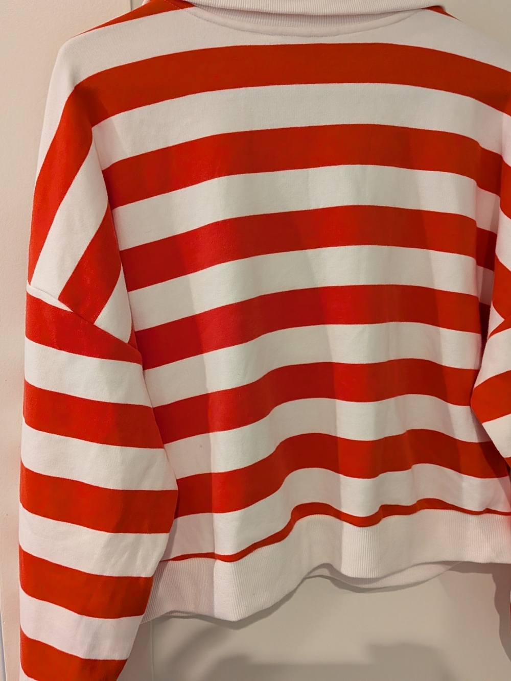 Bold Red & White Striped Sweater
